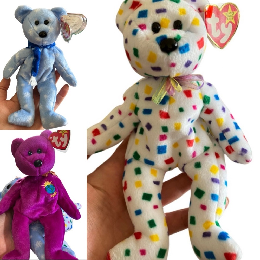 Vintage Beanie Babies Y2K millennium 1999 (bundle of 3)